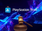 A PlayStation Store-ral kapcsolatos perekre utaló szalagcím, amelyen egy bírói kalapács látható