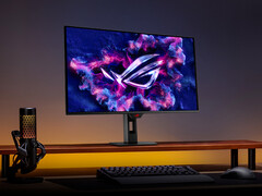 A ROG Strix OLED XG27ACDMS lapos kivitelű, mint az Asus számos újabb OLED gaming monitora. (Kép forrása: Asus)