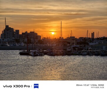 Vivo X300 Pro 85 mm alapértelmezett beállítás.