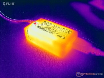 A hálózati adapter hőmérséklete nagy terhelés alatt meghaladja a 37 C-ot