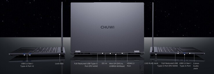 külső csatlakozók a Chuwi Gamebookon (Forrás: Chuwi)