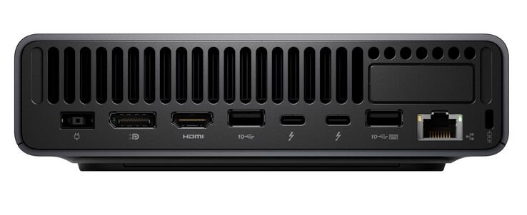 A Lenovo ThinkCentre X Ultra mini PC csatlakozói.