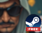 Az Oil Sheik szimulációs, puzzle és tőzsdei kereskedési elemeket tartalmaz. A képen - a játék elmosódott borítójának miniatűrképe, a Steam logójával a tetején. (Kép forrása: Steam - Szerkesztve)