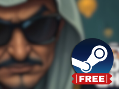 Az Oil Sheik szimulációs, puzzle és tőzsdei kereskedési elemeket tartalmaz. A képen - a játék elmosódott borítójának miniatűrképe, a Steam logójával a tetején. (Kép forrása: Steam - Szerkesztve)