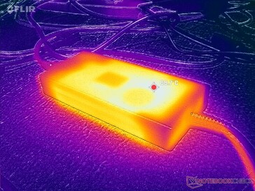 A hálózati adapter játék közben majdnem 70 C-ot is elérhet