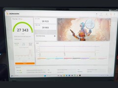 Módosított RTX 5090 laptop Time Spy benchmark eredmény: 27,343 pont összességében és 28,923 a GPU esetében (Kép forrása: Reddit/u/Pristine_Wing5716)