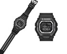A Casio G-Shock GBX100SFJ-1 elegáns, teljesen fekete dizájnnal és nagy kontrasztú negatív kijelzővel rendelkezik.