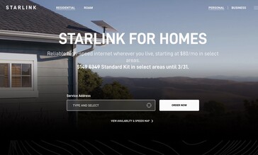 Starlink Residential céloldal. (Kép forrása: SpaceX)