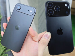 Az iPhone 17 Air és az iPhone 17 Pro dizájnját bemutató próbatestek, balról jobbra. (Kép forrása: Majin Bu)