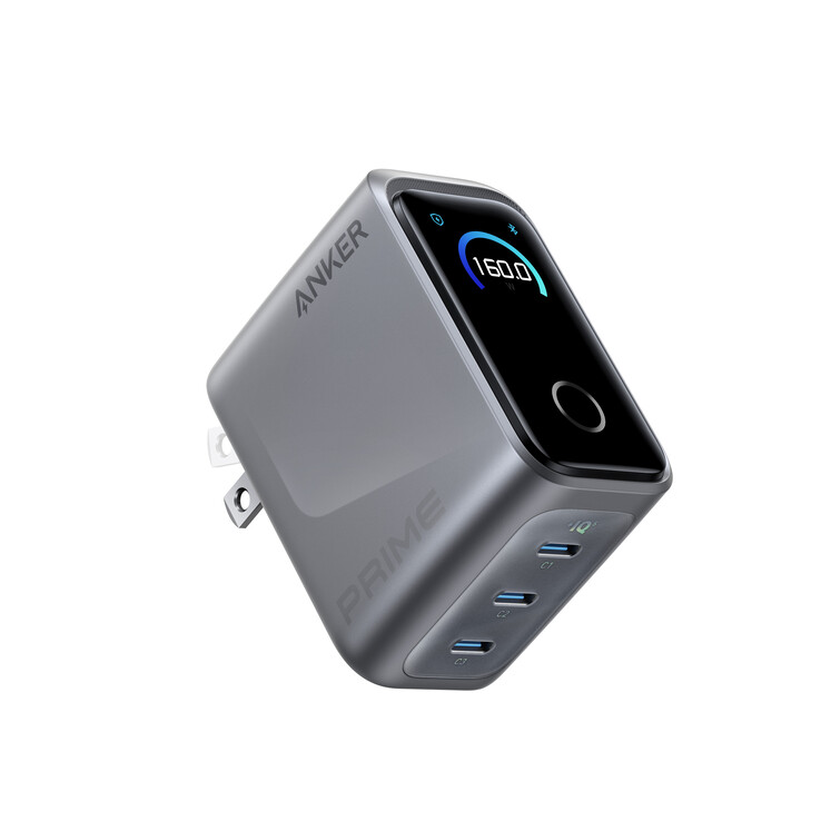 Az Anker Prime 160 W-os töltő intelligens érintőkijelzővel rendelkezik (Kép forrása: Anker)