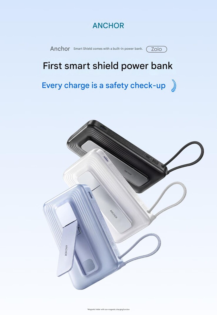 Az Anker Zolo Smart Shield beépített kábeles Power Bank