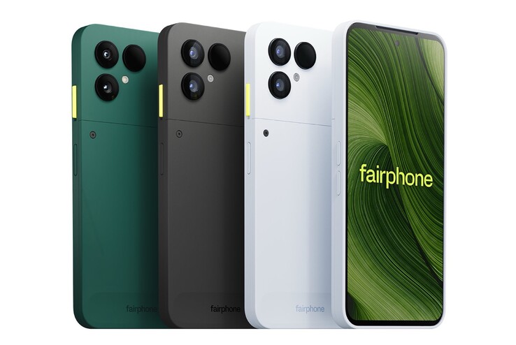 A Fairphone 6+ várhatóan zöld és fekete színben lesz kapható, akárcsak az itt bemutatott Fairphone 6, de a fehér színt kék váltja fel.