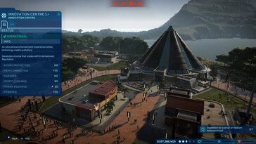 A Jurassic World Evolution játékmenetét bemutató kép.