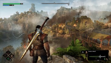 A képen: A Blades of Fire játékmenetéről készült screenshot.