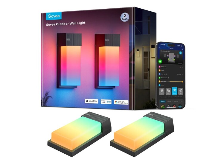 A régebbi Govee kültéri fali lámpa (a képen) 2024-ben került forgalomba. (Kép forrása: Govee)