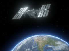 Az OCO-3 (a képen) az ISS-en a Föld felett. (Kép forrása: NASA)