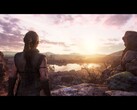 Senua és egy környezetet ábrázoló kép a Senua's Saga: Hellblade II-ben.