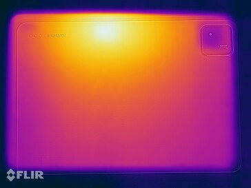 Xiaomi Pad 7 felületi hőmérsékletek: Bottom