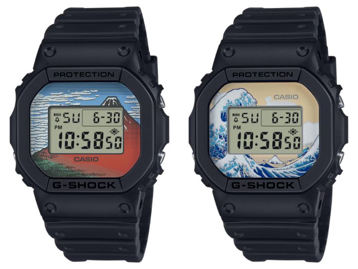 A Casio G-Shock DW-5600KHG25-1 (balra) és DW-5600KHK25-1 (jobbra) órák. (Kép forrása: Casio)