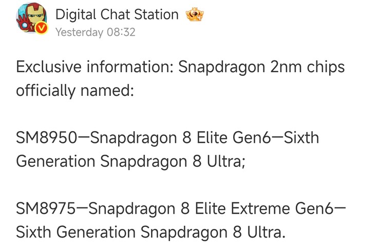 A Digital Chat Station közzétette azt, amit szerintük a következő Snapdragon lapkakészletek hivatalos márkanevének tartanak