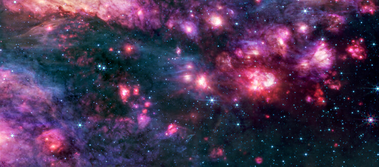 MIRI-kép a Sagittarius B2-ről (Kép forrása: több - lásd a forrásokat)