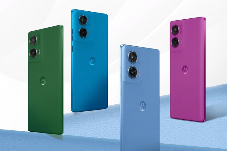 A Moto G96 5G zöldebb legelők, cattleya orchidea, ashleigh kék és dresden kék színváltozatokban érkezik (Kép forrása: Motorola)