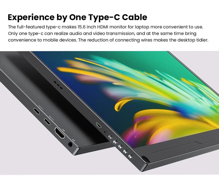 A hordozható 4K monitor számos csatlakozási lehetőséggel rendelkezik (Kép forrása: UPerfect)