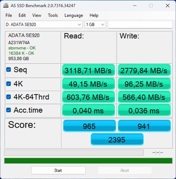 Teljesítményteszt az ADATA SE920-nal USB4-en keresztül