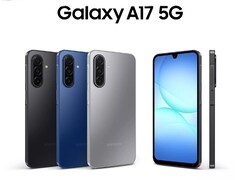 A Galaxy A17 5G fekete, kék és szürke színben kapható. (Kép forrása: Samsung)