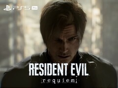 Resident Evil Requiem banner Leon és PS5 Pro logóval