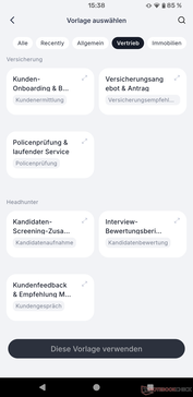 A prémium sablonok különböző szakmai csoportok szerint vannak rendezve.