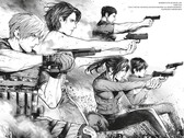 Hivatalos illusztráció a Resident Evil: Death Island 1. kötetből.