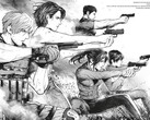Hivatalos illusztráció a Resident Evil: Death Island 1. kötetből.