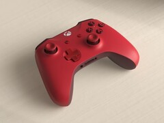 Piros Xbox vezeték nélküli vezérlő.