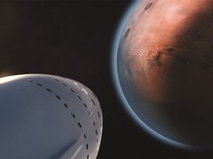 Egy bolygó felé tartó űrhajót ábrázoló kép. (Kép forrása: SpaceX - Pexels)