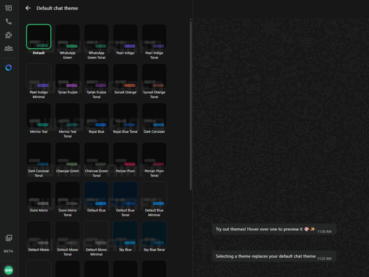 A WhatsApp témákat tesztel a webes alkalmazásához