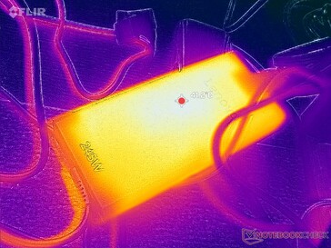 A hálózati adapter 41 C fölé emelkedik igényes terhelés esetén