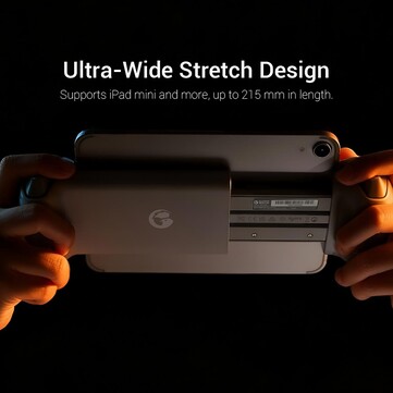 A GameSir G8 Plus MFi akár egy iPad Mini is elfér. (Kép forrása: GameSir)