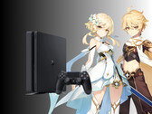 Genshin Impact karakterek a PS4 mellett (Kép forrása: Cognosphere, Sony PlayStation szerkesztéssel)
