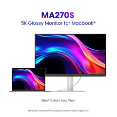 A BenQ MA270S monitor 5k felbontású, nano fényes panellel rendelkezik