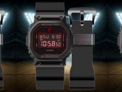 A Casio G-Shock GM-5600RH-1 Rui Hachimura (a képen) elegáns fekete és piros számlapot kapott. (Kép forrása: @geesgshock az Instagramon)