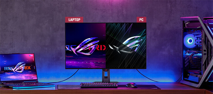 A ROG Strix OLED XG32UCWG KVM-kapcsolóval rendelkezik. (Kép forrása: Asus)