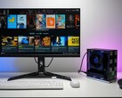 Bazzite OS-t futtató asztali PC-keret, amely egy Steam játékfelületet megjelenítő monitorhoz van csatlakoztatva, ami egy konzolos beállításra hasonlít. (ETA PRIME)