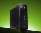 Az Evo-X5 Pro valamivel megfizethetőbb, mint a Minisforum MS-S1 Max-P495. A képen: a mini PC előlapját bemutató promóciós kép.