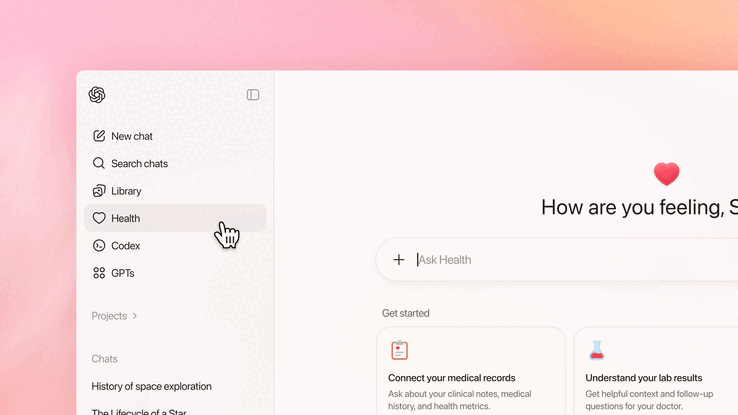 Az OpenAI szerint a ChatGPT Health-en belüli beszélgetéseket nem használják fel az alapítvány modelljeinek képzésére. (Kép forrása: OpenAI)