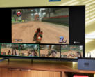 Egy promóciós kép egy dokkolt Nintendo Switch 2-ről, amint Mario Kart World-öt játszik (kép forrása: Nintendo)