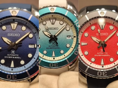 Balról jobbra (a képen): Seiko Prospex SPB543J, SPB539J és SPB541J. (Kép forrása: @SeikoLeaks a YouTube-on - szerkesztve)