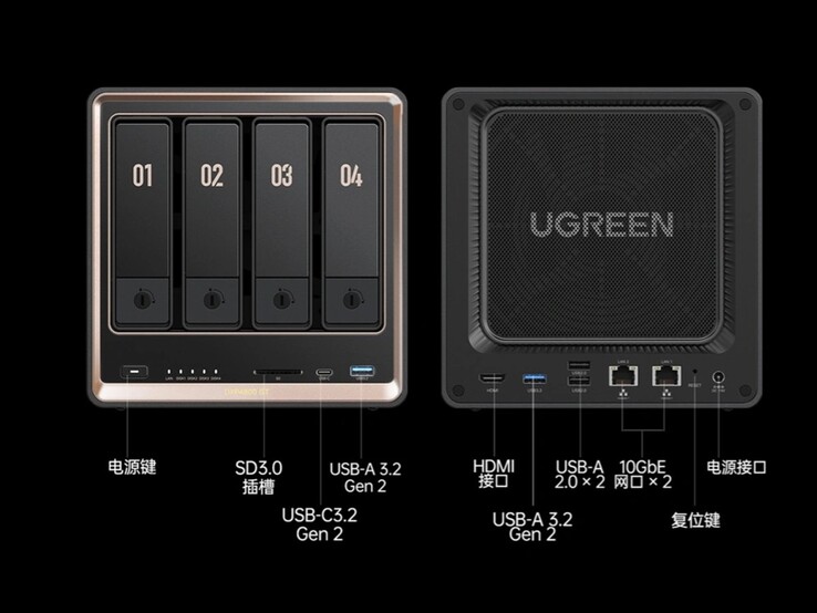 Ugreen DXP4800 GT NAS portok