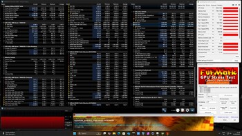 A KFA2 GeForce RTX 5070 Ti 1-Click OC a stresszteszt során