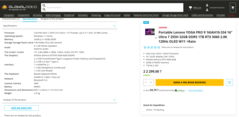 Lenovo Yoga Pro 9 RTX 5060 specifikációk és részletek. (Kép forrása: Globaldata)